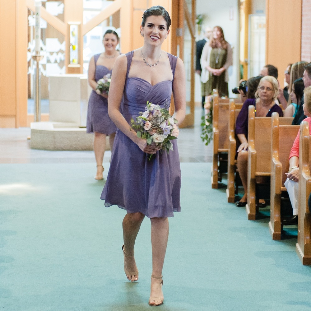 Lilac Purple Bridesmaid Dress Bill Levkoff 973